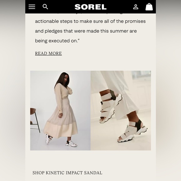 Sorel Kinetic Impact Black, Beige, and White Women's Size 8 Sandals EUC - Picture 7 of 13